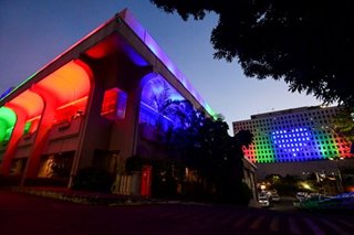 Kapamilya heart lights up ABS-CBN compound