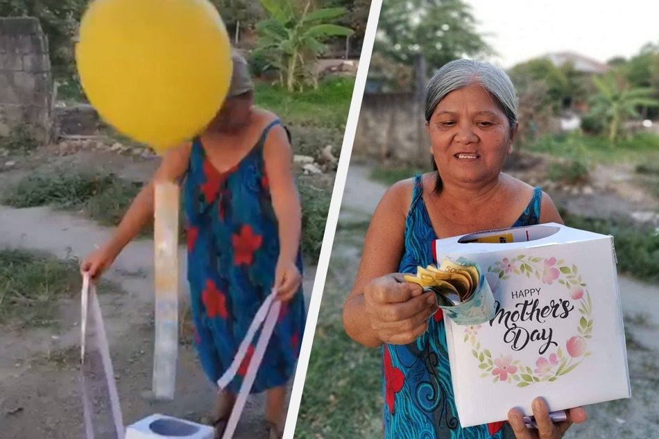 VIRAL: &#39;Money balloon&#39; prank ng magkakapatid sa Pampanga para sa Mother&#39;s Day 1