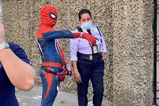 LOOK: Friendly barangay Spider-Man helps out in 