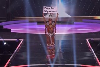 Myanmar wins Miss Universe national costume competition with powerful statement