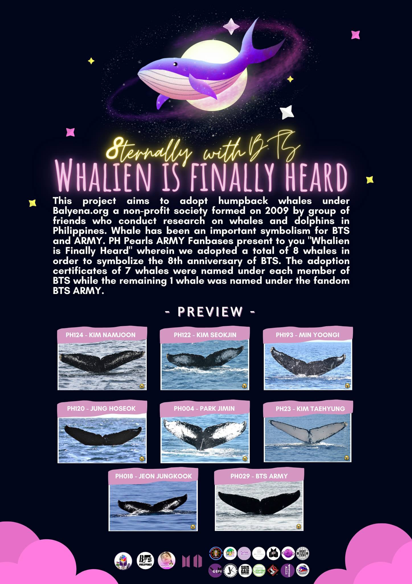 Filipino BTS fans adopt 8 humpback whales for group's anniversary | ABS