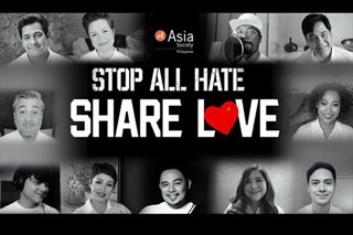 WATCH: Lea Salonga, Daniel Padilla, other Filipino stars join 'Stop All Hate' campaign
