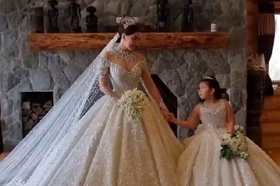 WATCH: Ara Mina is a stunning bride in queen-inspired gown on wedding day |  ABS-CBN News