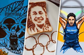 TINGNAN: Alay na artwork para sa pagsungkit ng ginto ni Hidilyn Diaz sa Olympics