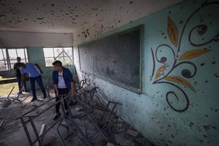 Blinded by wartime blast, Gaza boy dreams of school