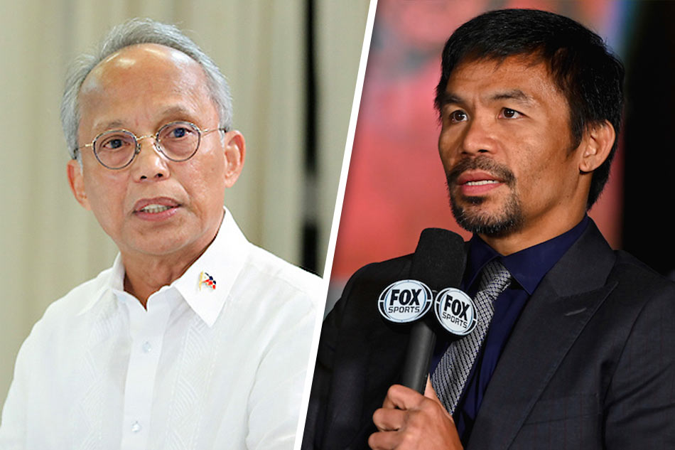 Energy Secretary Alfonso Cusi and Manny Pacquaio, leaders of rival factions in PDP-Laban. ABS-CBN News/File