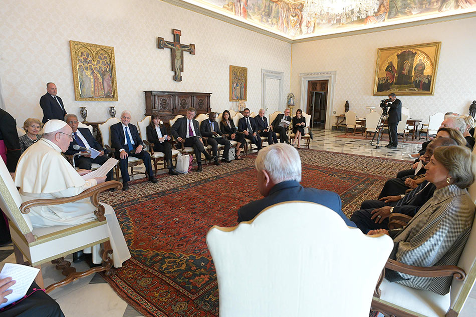 Pope Francis gives audience to members of the 