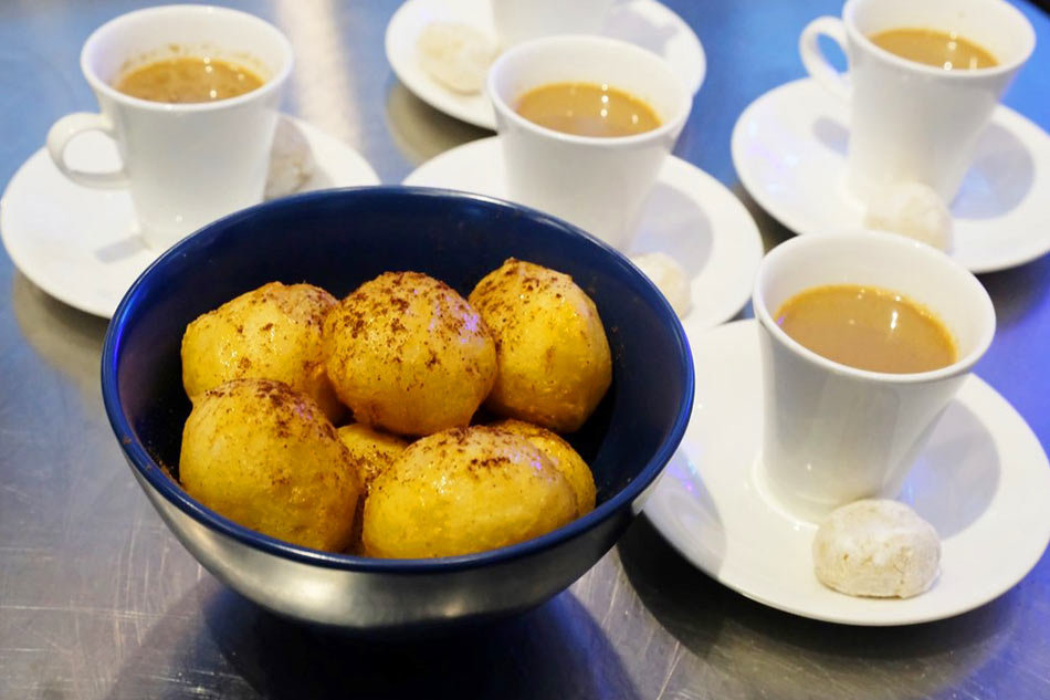 Loukomades with Greek coffee. Jeeves de Veyra