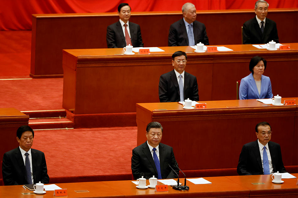Chinese President Xi Jinping and other leaders via Reuters