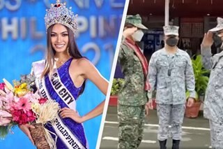 WATCH: Scenes from PH Navy courtesy call of Miss Universe PH Beatrice Gomez