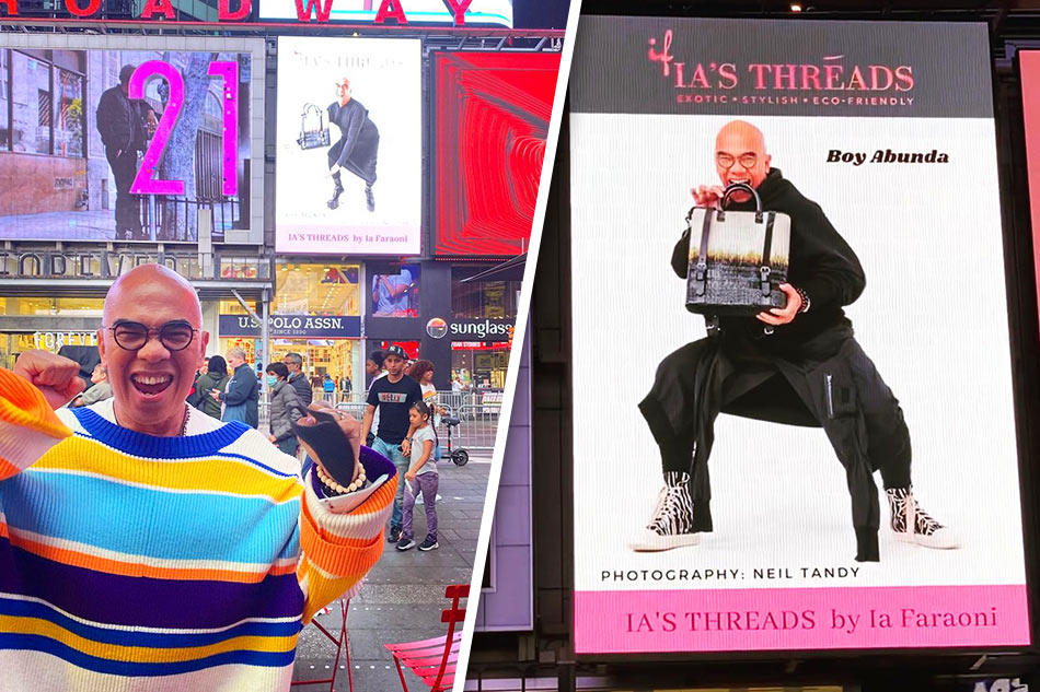 Boy Abunda featured in Times Square ad via Ia IG