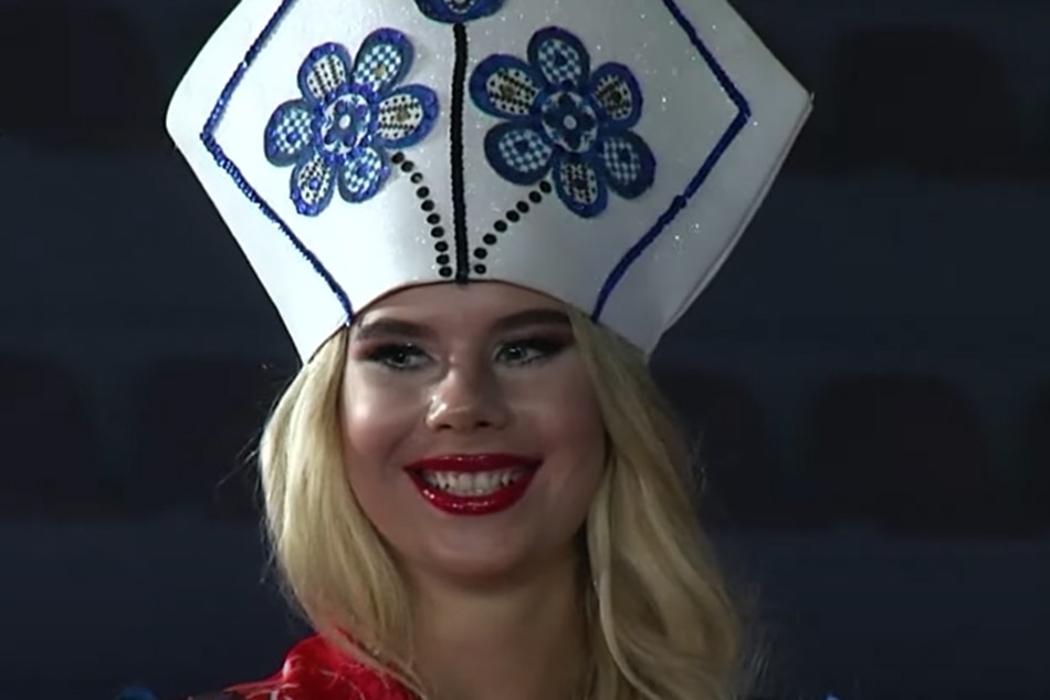 Maria HeleenToniste of Estonia won the Miss Globe 2021 fan vote. Screengrab from YouTube