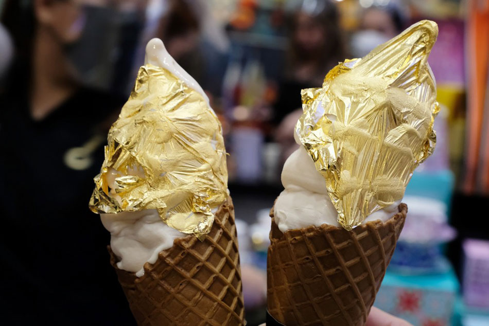 Gold leaf soft serve. Jeeves de Veyra