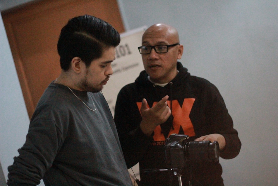 Indie director Jay Altarejos with his lead actor, Oliver Aquino. Handout