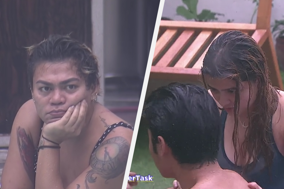 Brenda Mage looks on as Alexa Ilacad comforts a crying Eian Rances, in the November 30 episode of ‘Pinoy Big Brother.’ ABS-CBN