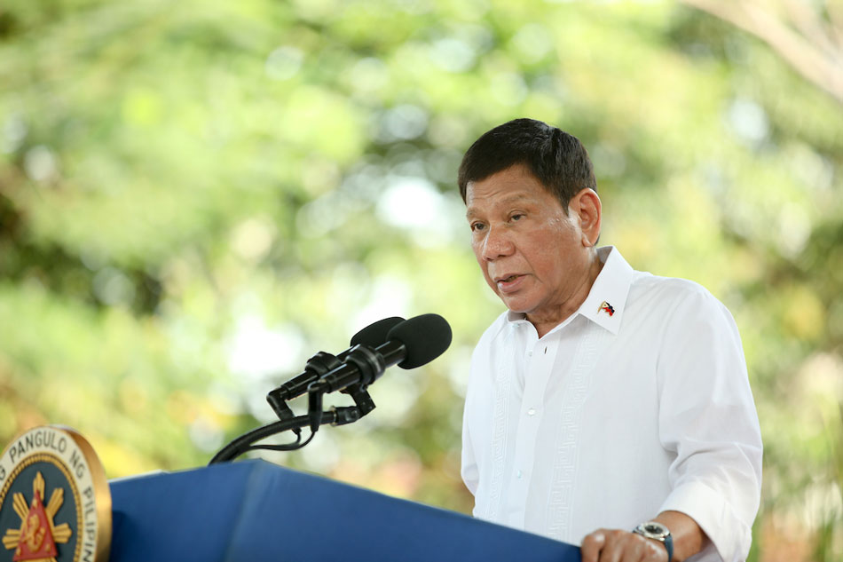 President Rodrigo Duterte delivers a speech at the Pinaglabanan Shrine in San Juan City on Nov. 30, 2021. Robinson Niñal, Presidential Photo