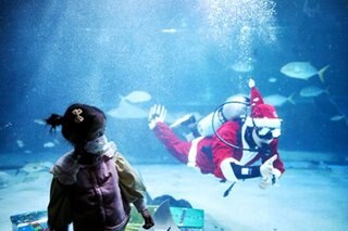 Santa goes underwater