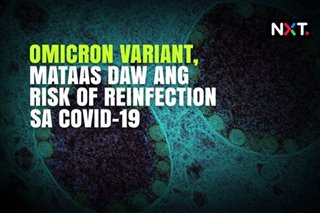 Reinfection sa COVID-19, mataas sa Omicron variant