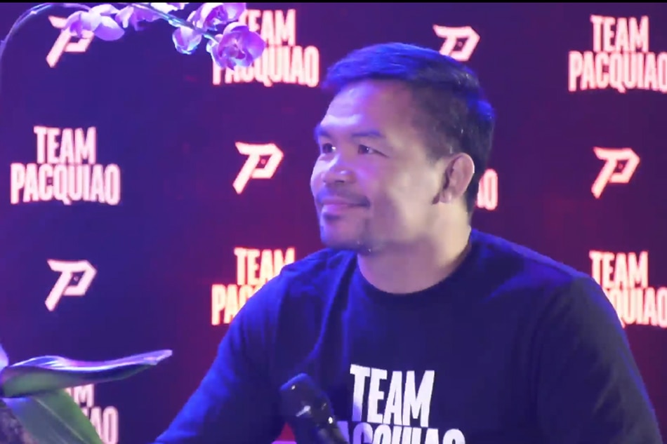  Manny Pacquiao speaks in the launch of his new esports brand Team Pacquiao GG, which aims to generate esports programs related to content creation, competitiveness, among others.