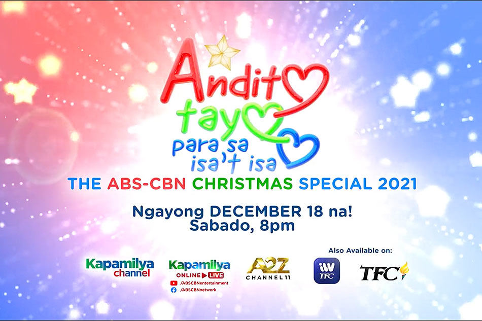 ABSCBN Christmas special 2021 to air Dec. 18 ABSCBN News
