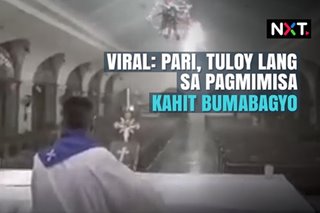 Viral: Pari, tuloy lang sa pagmimisa kahit bumabagyo