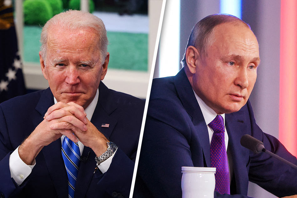 US President Joe Biden (left) and Russian President Vladimir Putin. Composite/File