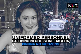 Uniformed personnel sa libing ni Christine Dacera, pinuna ng netizens