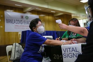 Manila holds COVID-19 vaccination simulation