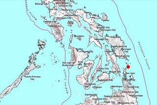 Magnitude 4.2 quake strikes off Eastern Samar