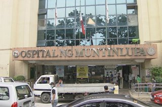 Ospital ng Muntinlupa nears capacity for COVID patients