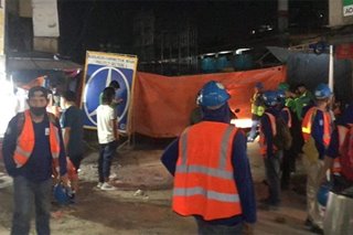 4 hurt after steel beam falls in Manila construction site