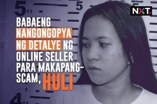 Babaeng nangongopya ng detalye ng online seller para makapang-scam, huli