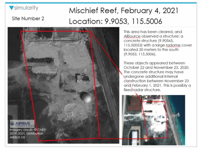 Report shows possible construction on Mischief Reef amid COVID-19 pandemic 2