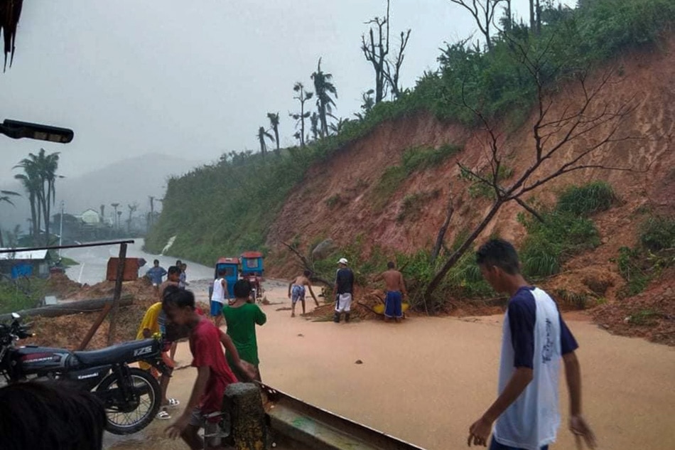 Landslide in Baras, Catanduanes