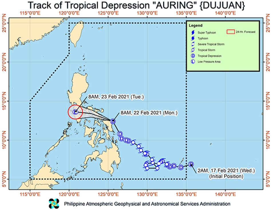 Tropical depression Auring makes landfall in Northern Samar: PAGASA 2