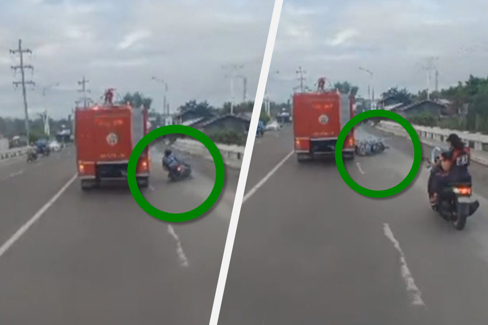Motorista nagulungan ng fire truck sa GenSan sa gitna ng motorcade 1