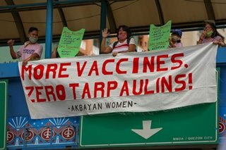 'More vaccines, not tarpaulins'