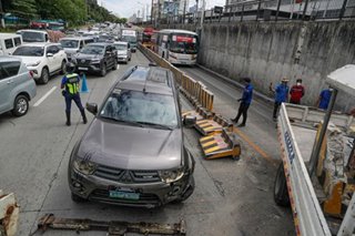 Vehicular accident causes heavy traffic along EDSA