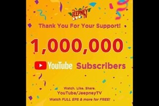 Jeepney TV hits 1 million subscribers on YouTube
