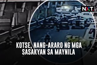 Kotse, nang-araro ng mga sasakyan sa Maynila