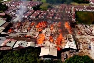Warehouse ng kahoy sa San Mateo, Rizal, nasunog