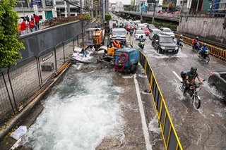 Supply ng tubig sa 100,000 kabahayan apektado ng nasirang tubo sa EDSA