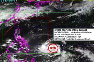 'Surigae' has low chance of making landfall in PH— PAGASA