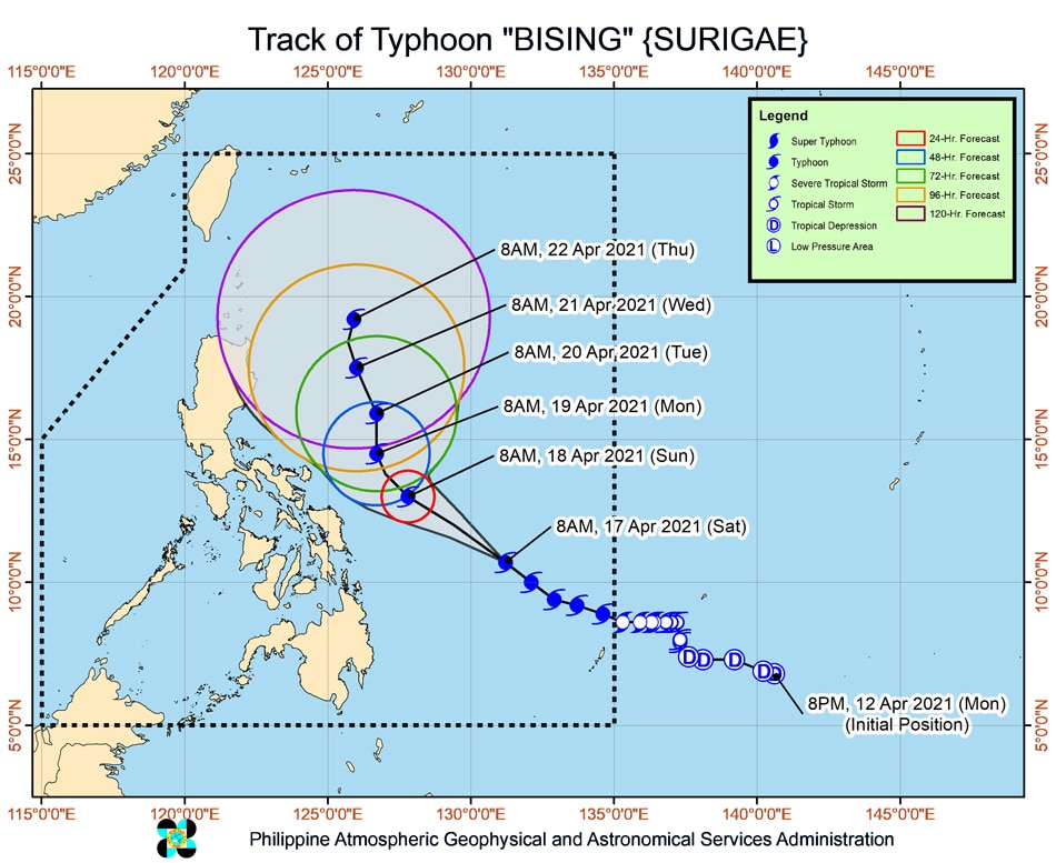 &#39;Bising&#39; track uncertain, landfall &#39;not ruled out&#39; as it intensifies— PAGASA 1
