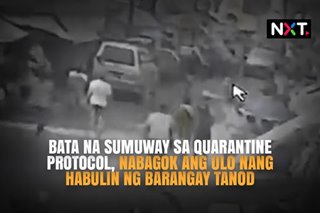 Bata na sumuway sa quarantine protocol, nabagok ang ulo nang habulin ng barangay tanod