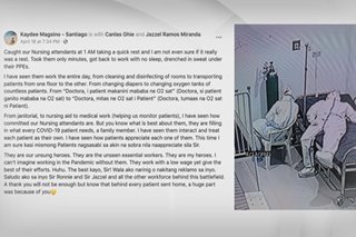 'Unsung heroes': Retrato ng 2 health worker na nagpapahinga habang naka-PPE, viral