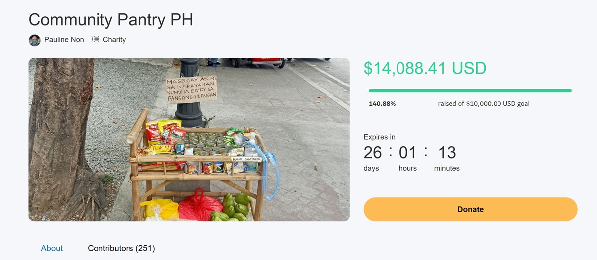 Red-tagging causes boom in donations for Maginhawa community pantry 1