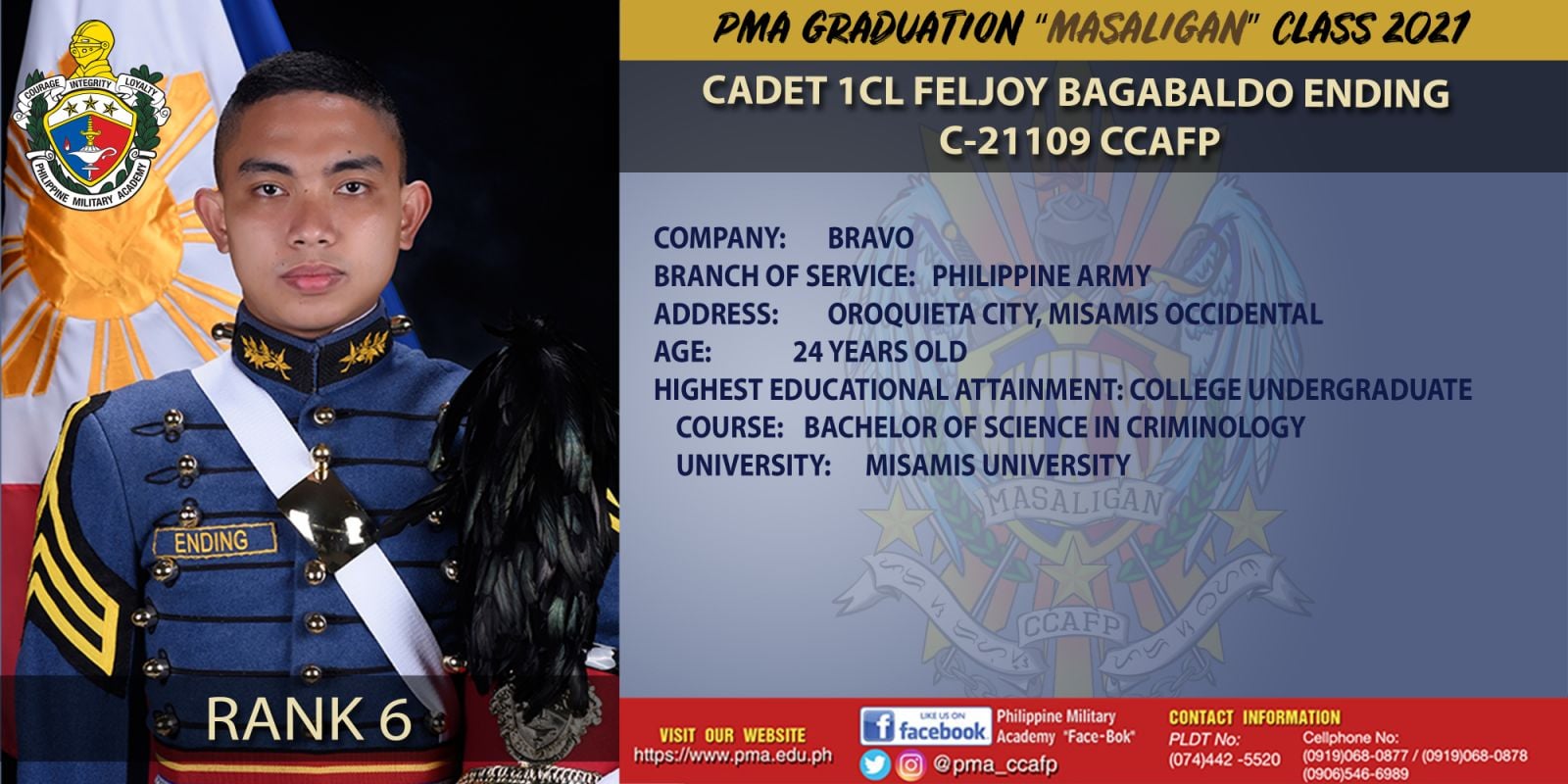 UP Visayas grad tops Philippine Military Academy Masaligan Class 2021 6