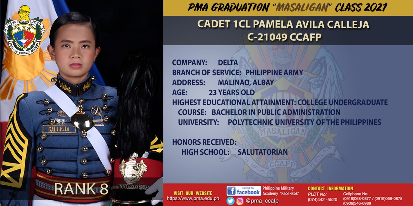 UP Visayas grad tops Philippine Military Academy Masaligan Class 2021 8