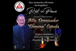 GAB mourns passing of former chairman Domeng Cepeda